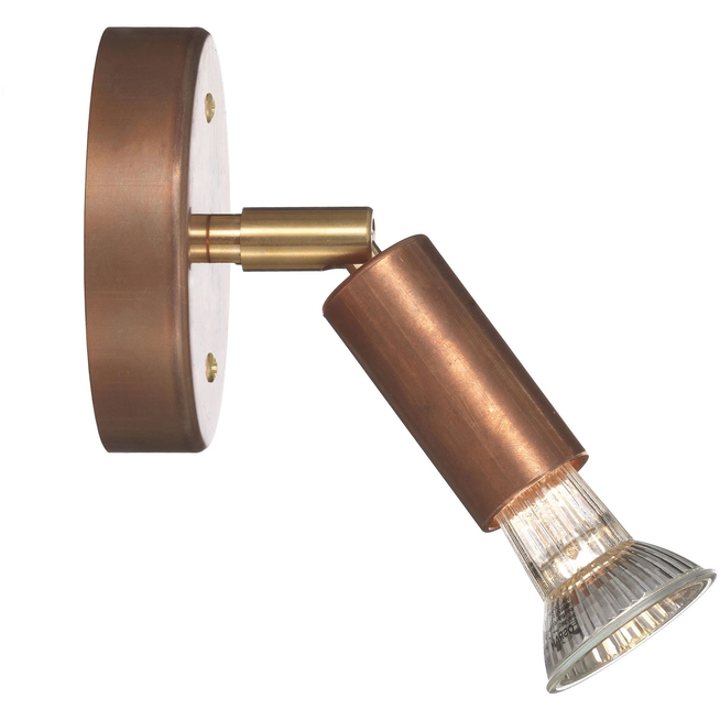 Photo of Star Wall Lamp Clutch Housing, Raw Copper, Cable/Dimmer - Bedside Lamps - Jonas Bohlin - Copper