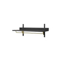 Thumbnail photo of Sector Rack Shelf B: 87 Cm - Black Ash/brass