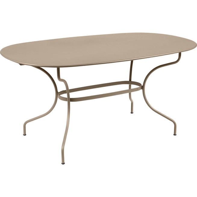 Photo of Opéra+ Oval Table 160 x 90, Nutmeg - Outdoor dining table - Beige - Metal