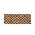 Thumbnail photo of Check Wool Jute Gulvtæppe - Gulvtæppe - 70 X 180 - Coffee/natural - W70 X D1 X H180 Cm