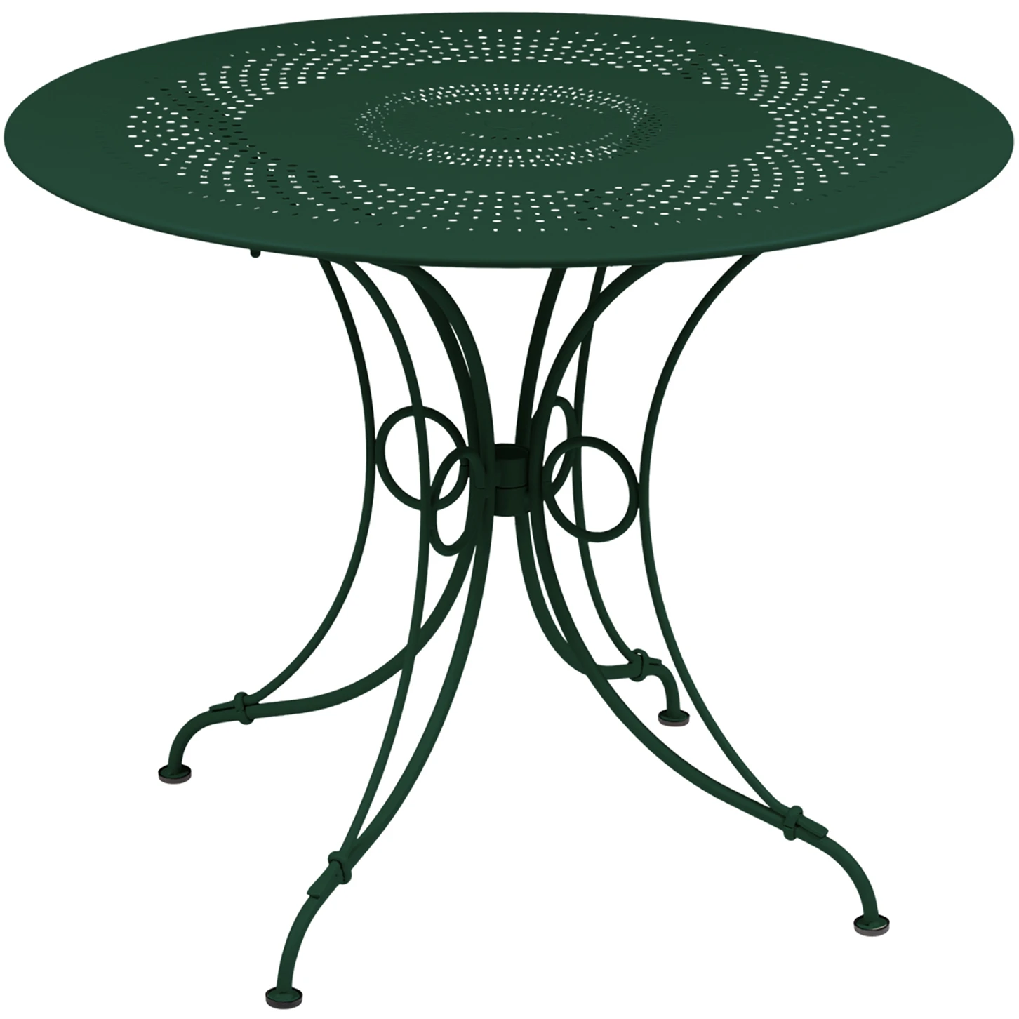 1900 Table Ø 96 cm, Cedar Green - Outdoor dining table - Green - Metal