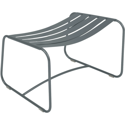 Photo of Surprising Footrest, Storm Grey - Outdoor Stools & Pouffes - Harald Guggenbichler - Green, Grey - Metal