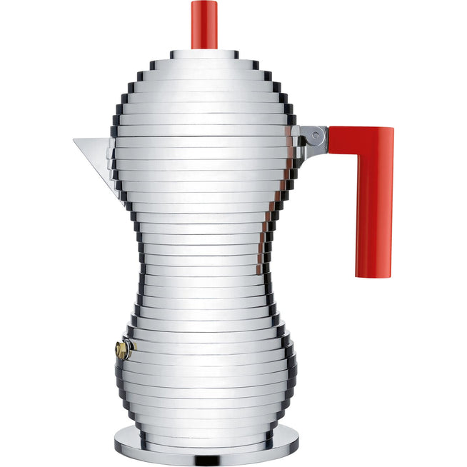 Photo of Pulcina Espresso Coffee Maker Red 6 Cups - Kaffemaskiner Och Kaffebryggare - Michele De Lucchi - Silver