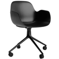 Thumbnail photo of Form Armchair Swivel 4w Alu - Kontorstol - Black / Black Aluminum - H79 X W56 X D52 X Sh44 Cm