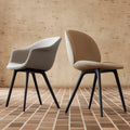 Thumbnail photo of Bat Dining Chair, Upholstered Front, Plastic Base