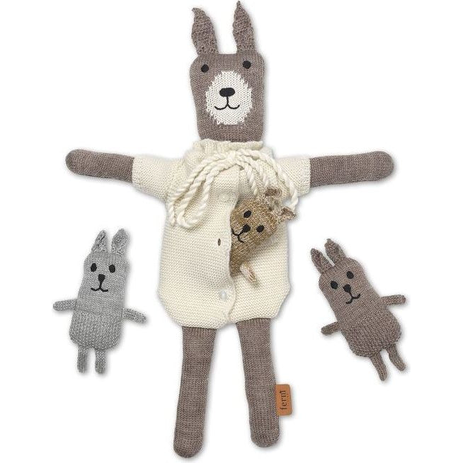 Photo of Lee Merino Rabbit Family - Bamse - Rabbit Family - B25 X H40 X D5 Cm