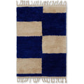 Thumbnail photo of Mara Knotted Rug - Gulvtæppe - Bright Blue/off-whit