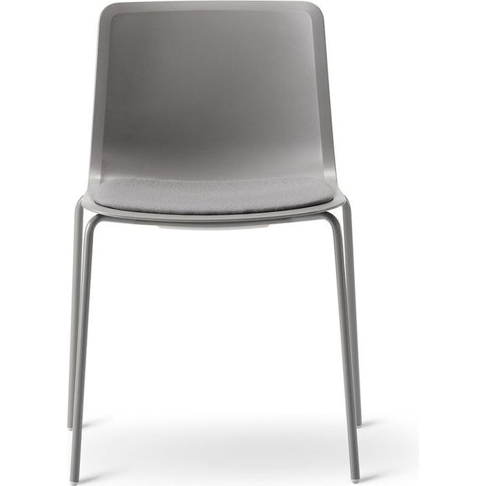 Photo of Pato 4 Leg Chair 4201 - Seat Upholstery - Dining Chair - Quartz Grey/hallingdal 116 - W55 X D52 X H79 X Sh47,5 Cm