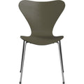 Thumbnail photo of Sjuan 3107 Olive Green Coloured Ash/chrome - Dining chairs - Arne Jacobsen - Green - Metal/wood