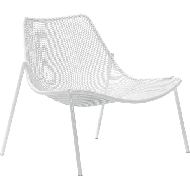 Photo of Round Lounge Chair White - Matstolar Utomhus - Christophe Pillet - Vit - Metall