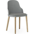Thumbnail photo of Allez Chair Oak Upholstered Ultra Leather - Dining Chair - Grey - H: 79 X L: 45 X D: 50 X Sh: 45,5 Cm