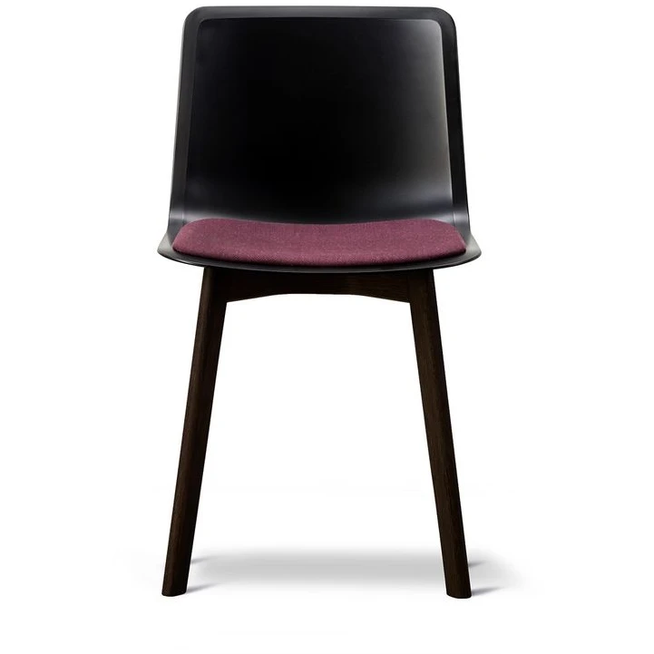 Photo of Pato Wood Chair 4226 By Welling/ludvik - Seat Upholstery - Spisebordsstol - Black/fiord 591 - W45 X D53 X H77,5 X Sh47,5 Cm