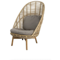 Thumbnail photo of Hive Highback Stol - Loungestol - Seat: Natural, Cane-line Weave Ut 3 / Cushion: Taupe, Cane-line Airtouch - W73 X D85 X H79 X Sh35 Cm