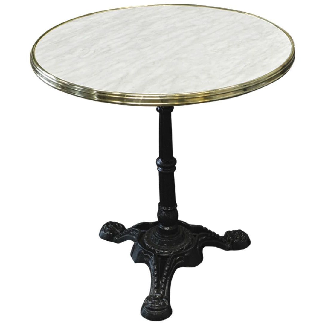 Marble look | brass table top round