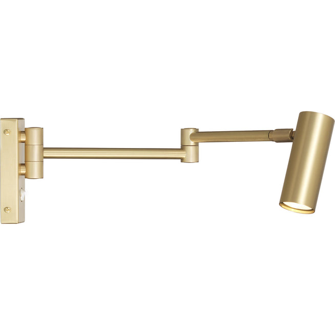 Photo of Puck Wall Lamp - matt brass - cable - Br: 49.5 cm - Bedside lamps