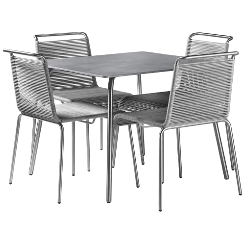 Photo of Salto & Sigsgaard Garden Furniture Set with 4 Chairs - Brick Garden - Grey