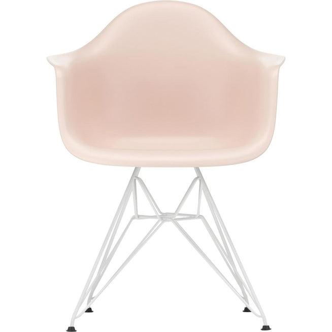 Photo of Eames Plastic Armchair Dar - 41 Pale Rose - White Base - Matstolar - Charles & Ray Eames - Rosa - Metall/plast
