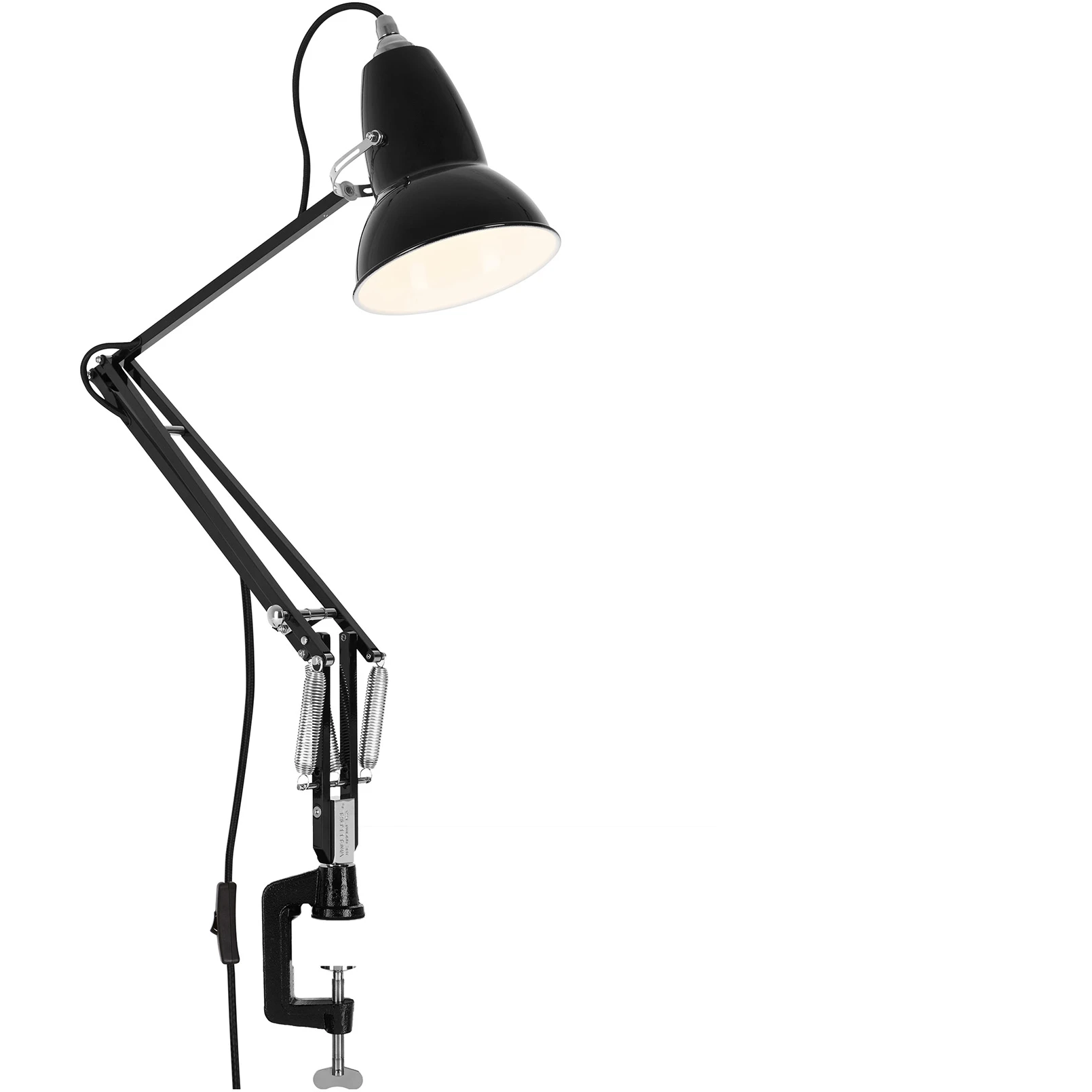 Original 1227 Desk Lamp with Clamp Jet Black - Desk Lamps - George Carwardine - Black