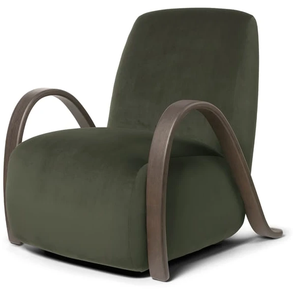 Buur Lounge Chair - Loungestol - Buur Lounge Chair Rich Velvet - Pine - W75 X D84 X H87 Cm