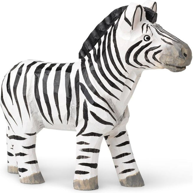 Photo of Animal Hand-carved - Legetøj - Zebra - B4,5 X H13,5 X D15,5 Cm