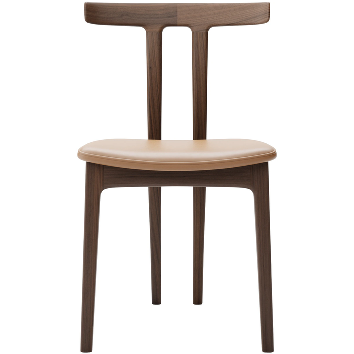 Photo of Carl Hansen - Ow58, T-chair, Oiled Walnut, Leather Cat. C Sif