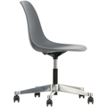 Eames Plastic Chair Pscc - 56 Granite Grey - Castors Soft - Skrivbordsstolar - Charles & Ray Eames - Grå