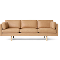 Ej220 2033 Sofa 3 Seater Leather Vegeta 90 Oak