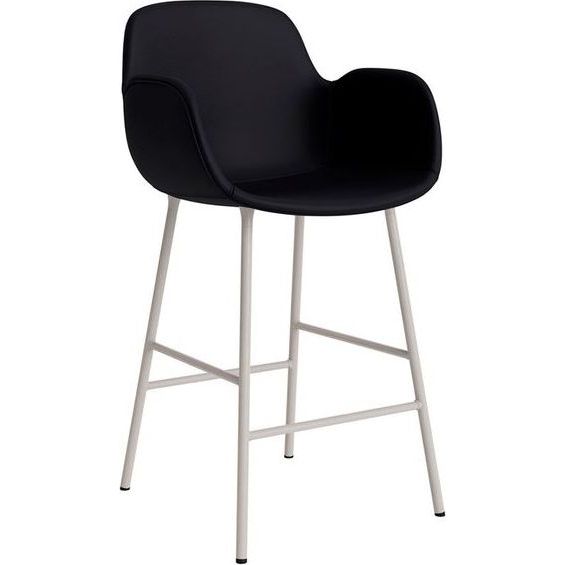 Photo of Form Bar Armchair 65 Cm Full Upholstery Warm Grey Steel