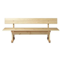 Thumbnail photo of M16 Ermelunden bench with back - Pine/oiled