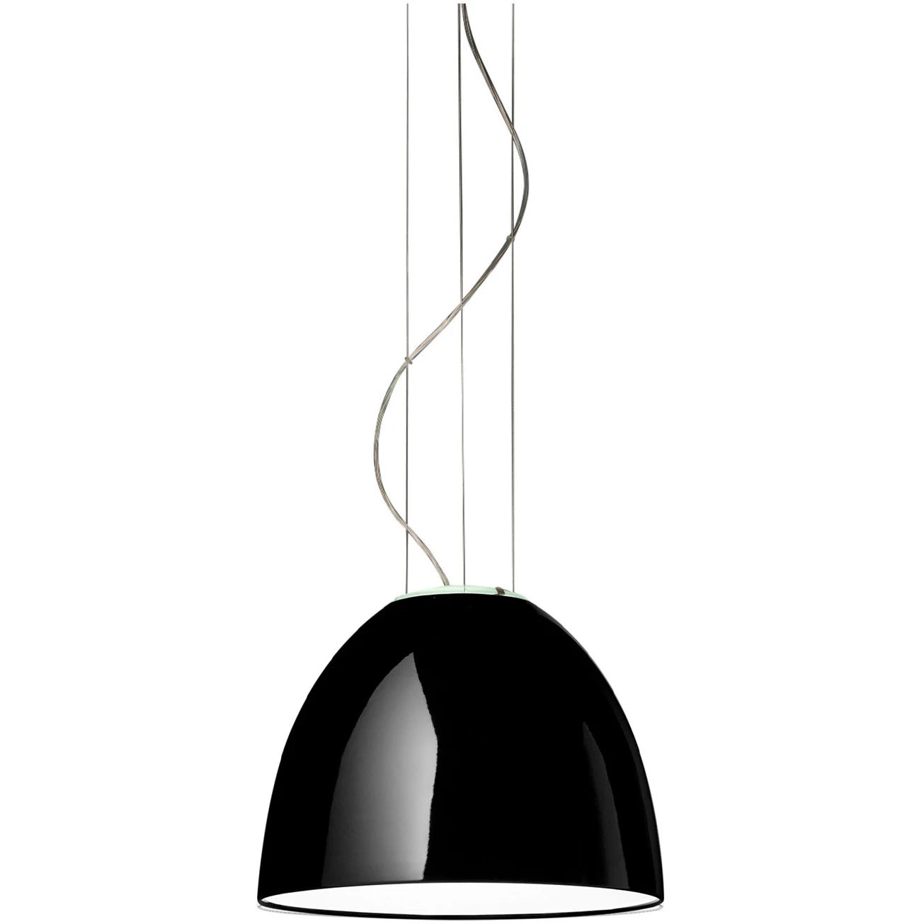 Nur Mini Gloss Led Pendant Light Glossy Black - Pendant Lights - Ernesto Gismondi - Black