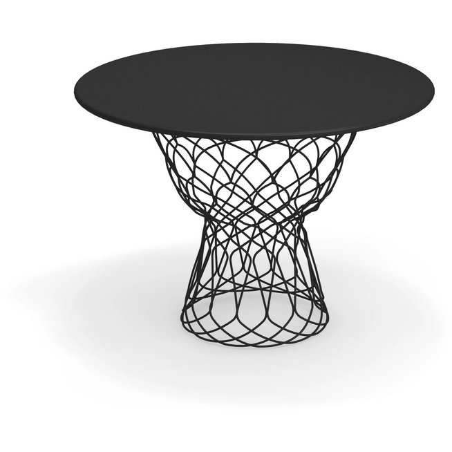 Photo of Re-found Round Table Ø105, Black - Trädgårdsbord - Patricia Urquiola - Svart - Metall