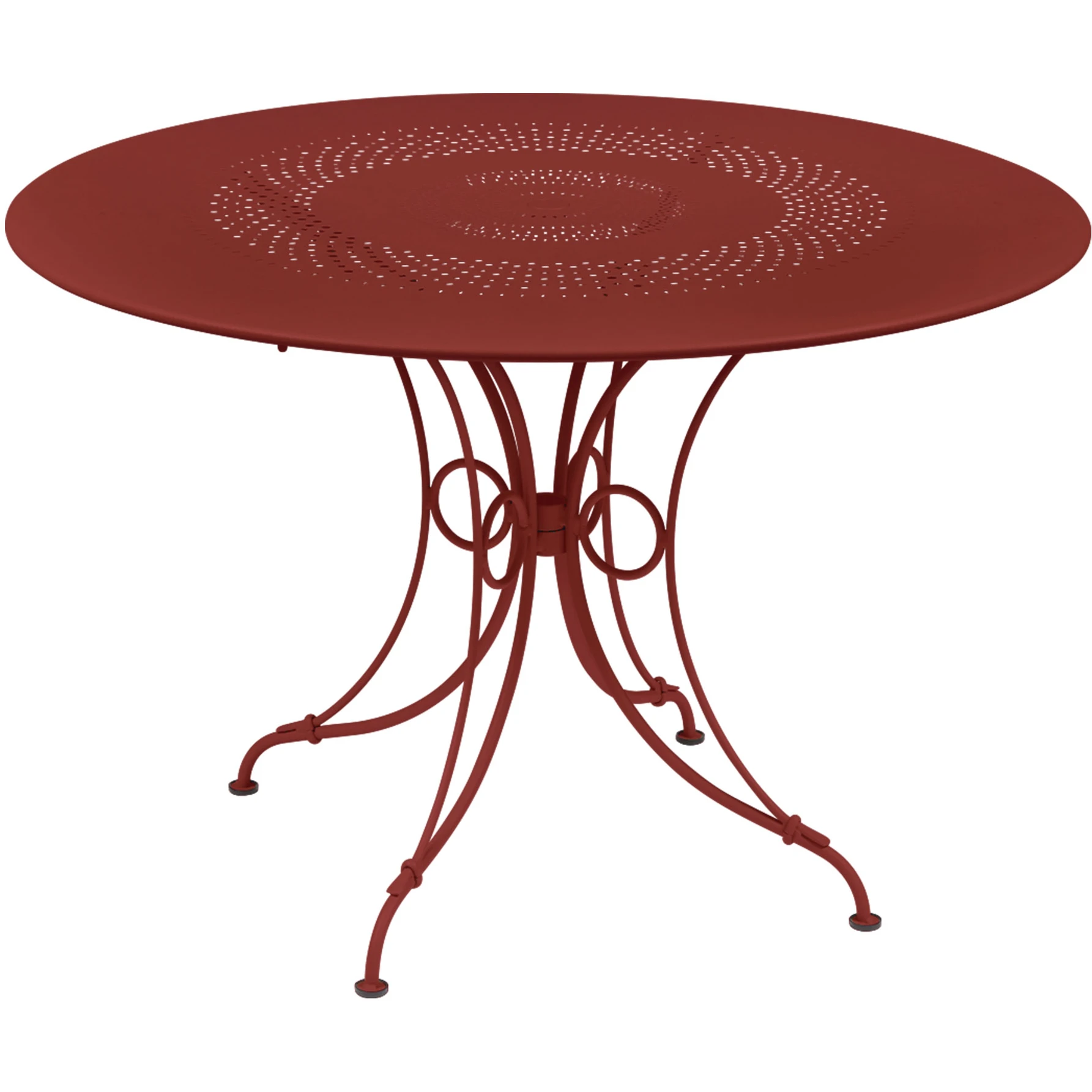 1900 Table 117 cm Chili 43 - Outdoor dining table - Red - Metal