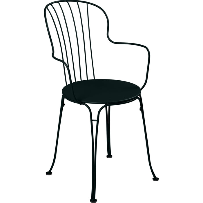 Photo of Opéra+ Armchair, Liquorice - Outdoor dining chairs - Black - Metal
