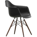 Eames Plastic Armchair Daw - 12 Deep Black - Dark Maple - Matstolar - Charles & Ray Eames - Svart - Metall/trä/plast