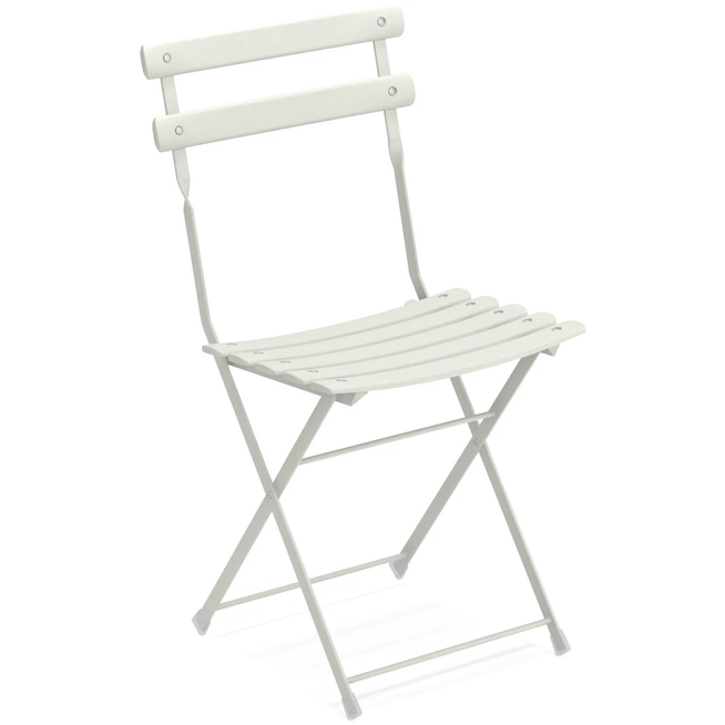 Photo of Arc En Ciel Folding Chair, Matt White - Garden Chairs - White