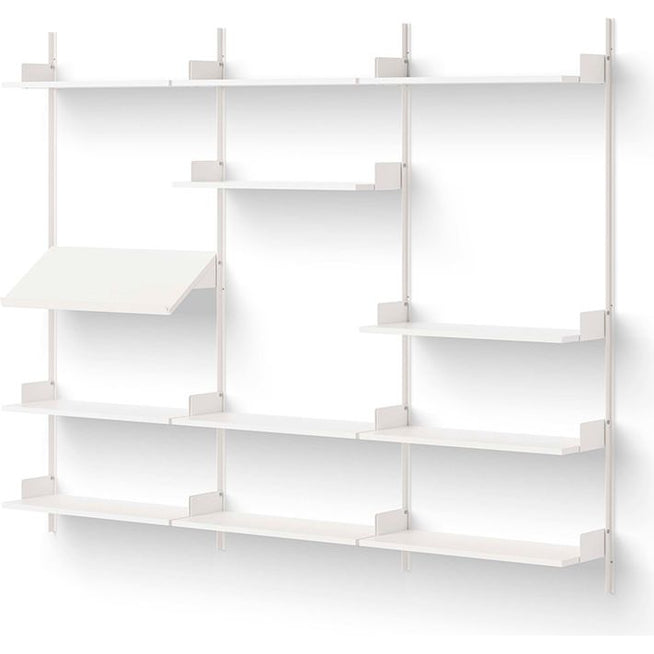 Photo of New Works Display Shelf - Reolsystem - White / White - H190 X W243.5 X D30.5 Cm