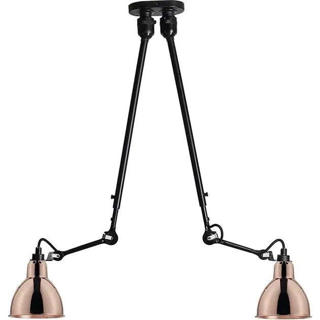 Photo of No. 302 Double ceiling lamp from Lampe Gras (copper)