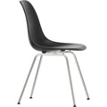 Eames Plastic Chair Dsx - 12 Deep Black - Chrome Base - Matstolar - Charles & Ray Eames - Svart - Metall/plast