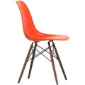 Eames Plastic Chair Dsw - 03 Poppy Red - Dark Maple - Matstolar - Charles & Ray Eames - Röd - Metall/trä/plast