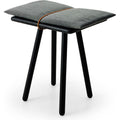 Thumbnail photo of Georg Stool Black Lacquered - Stools - Christina Liljenberg Halstrøm - Black - Leather/wood/wool