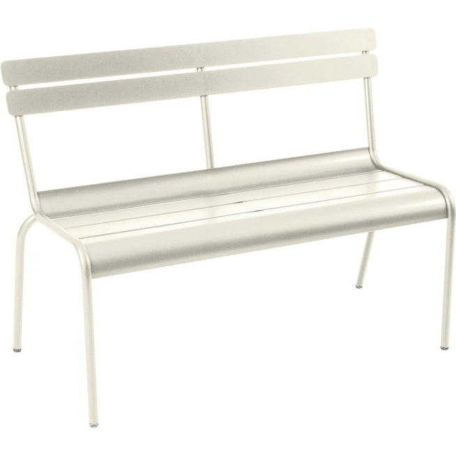 Photo of Luxembourg Bench With Backrest Clay Grey A5 - Garden Benches - Frédéric Sofia - Green,Grey - Metal