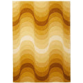 Thumbnail photo of Wave Rug 170x240, Yellow, 100% New Zealand Wool, Hand Tufted - Mönstrade Mattor - Verner Panton - Gul