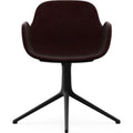 Thumbnail photo of Form Armchair - Swivel frame 4l fully upholstered - armchair - frame: black aluminium / Fabric type: City velvet vol. 2 22 - L: 70.5 x H: 80 x Sh: 44 cm