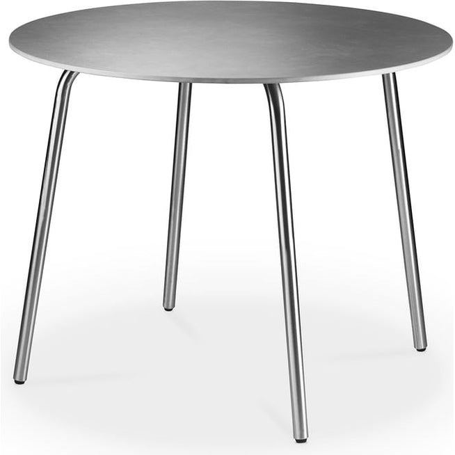 Photo of M21 Brick Garden Table Ø: 90 cm - Stainless Steel/Stone