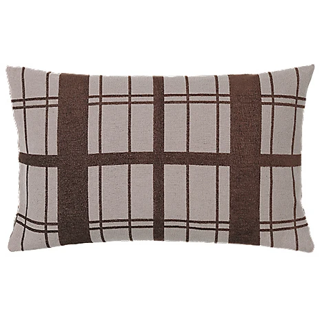 Photo of Checker Pillow Brown Incl. Filling