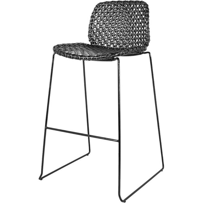 Photo of Vibe Barstol, Stabelbar - Barstol - Cane-line Weave - Black/graphite - W45 X D55 X H102 X Sh74 Cm