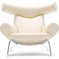 Thumbnail photo of Wegner Ox Chair 1000 By Hans J. Wegner - Lænestol - Vegeta 90 Neutral - W99 X D99 X H92 X Sh36 Cm