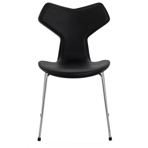 Photo of 3130 Grand Prix, Front cover, Black Ash, Fabric, Hallingdal 190 - Arne Jacobsen - Black - Wood/textile material