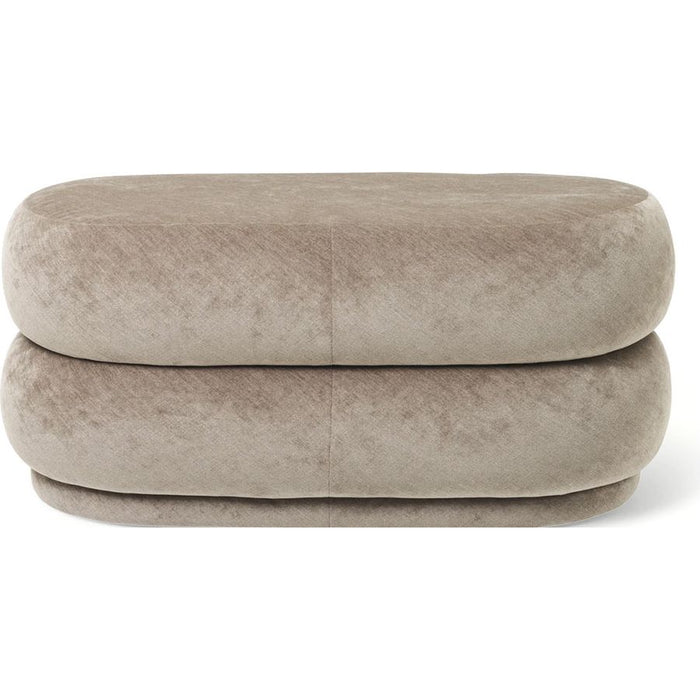 Photo of Pouf Round - Puf - Beige - Ø: 47.5 X H: 45 Cm