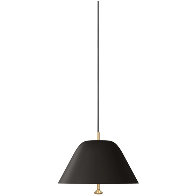 Photo of Levitate Pendant, 28, Black, Brass - Pendant Lights - Afteroom - Black